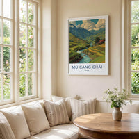 Mu Cang Chai Poster - Vietnam Travel Art - Terraced Rice Fields Home Decor