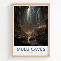 Mulu Caves Poster - Malaysia Wall Art Featuring Natural Cave