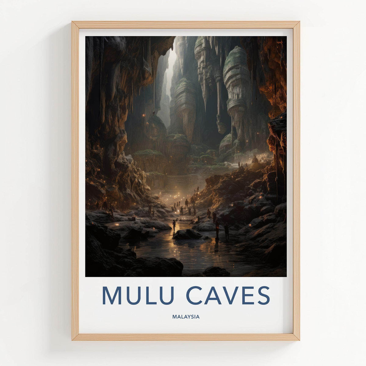 Mulu Caves Poster - Malaysia Wall Art Featuring Natural Cave