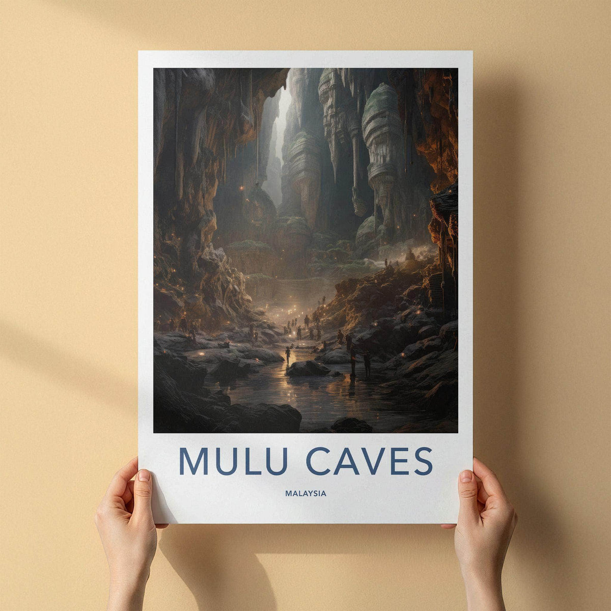 Mulu Caves Poster - Malaysia Wall Art Featuring Natural Cave