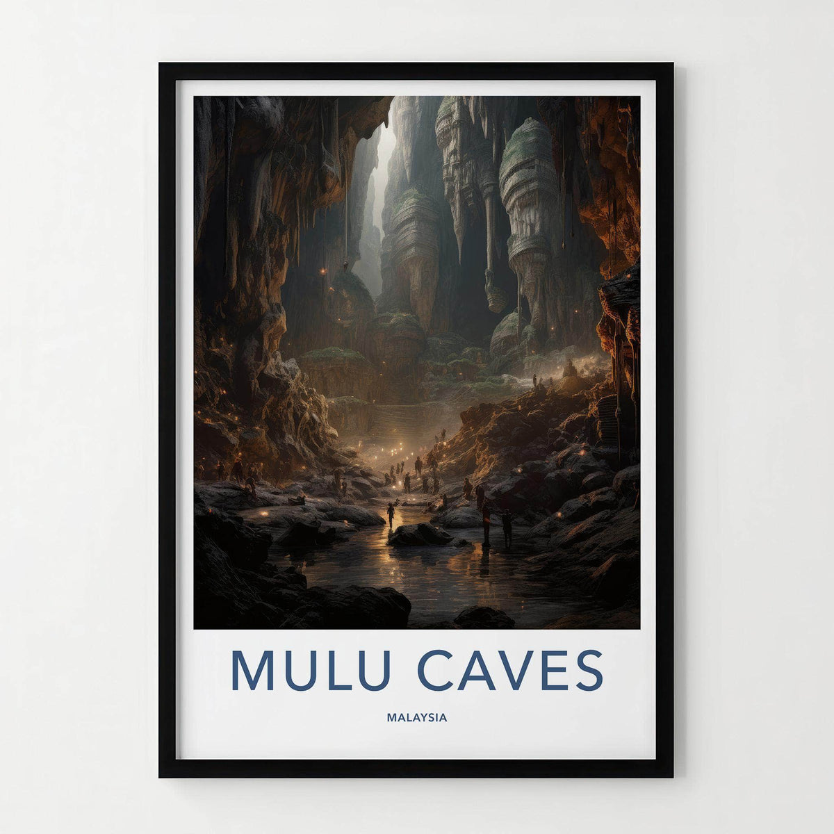 Mulu Caves Poster - Malaysia Wall Art Featuring Natural Cave