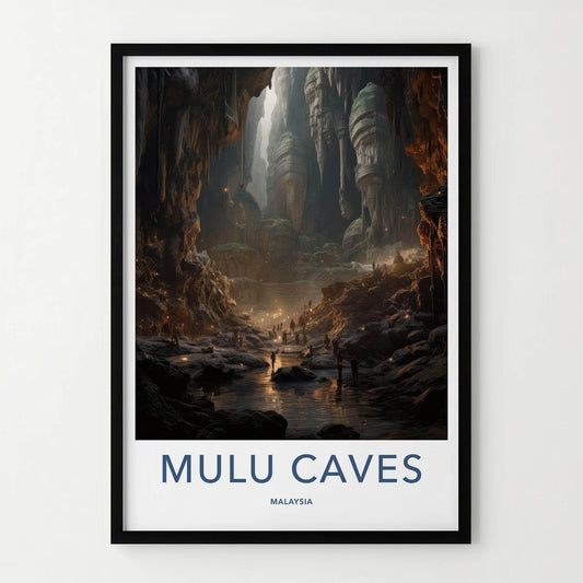 Mulu Caves Poster - Malaysia Wall Art Featuring Natural Cave