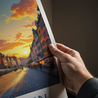 Munchen Poster - Germany Travel Art - Golden Hour City Home Decor