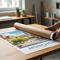 Munchen Poster - Germany Travel Art - Lively City Street Wall Decor