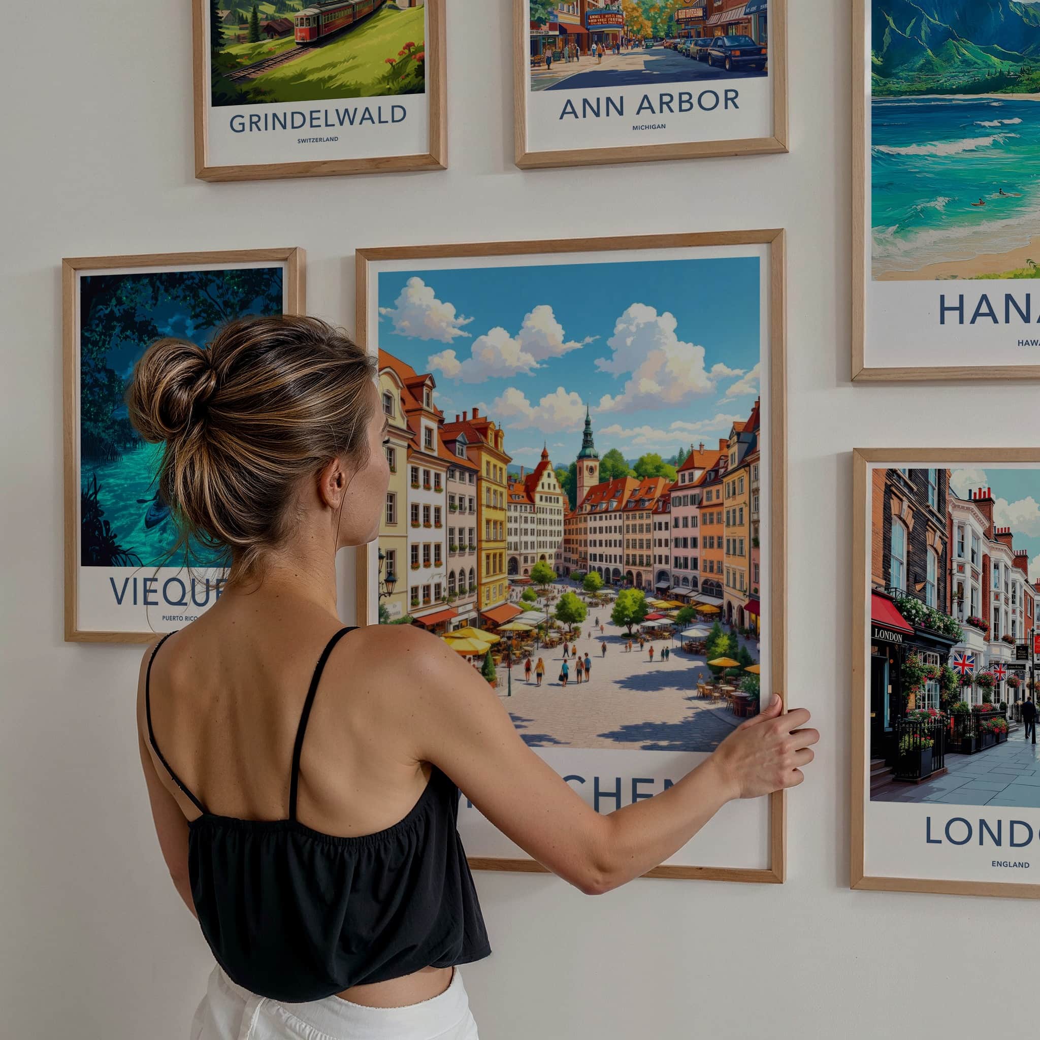 Munchen Poster - Germany Travel Art - Vibrant City Square Home Decor