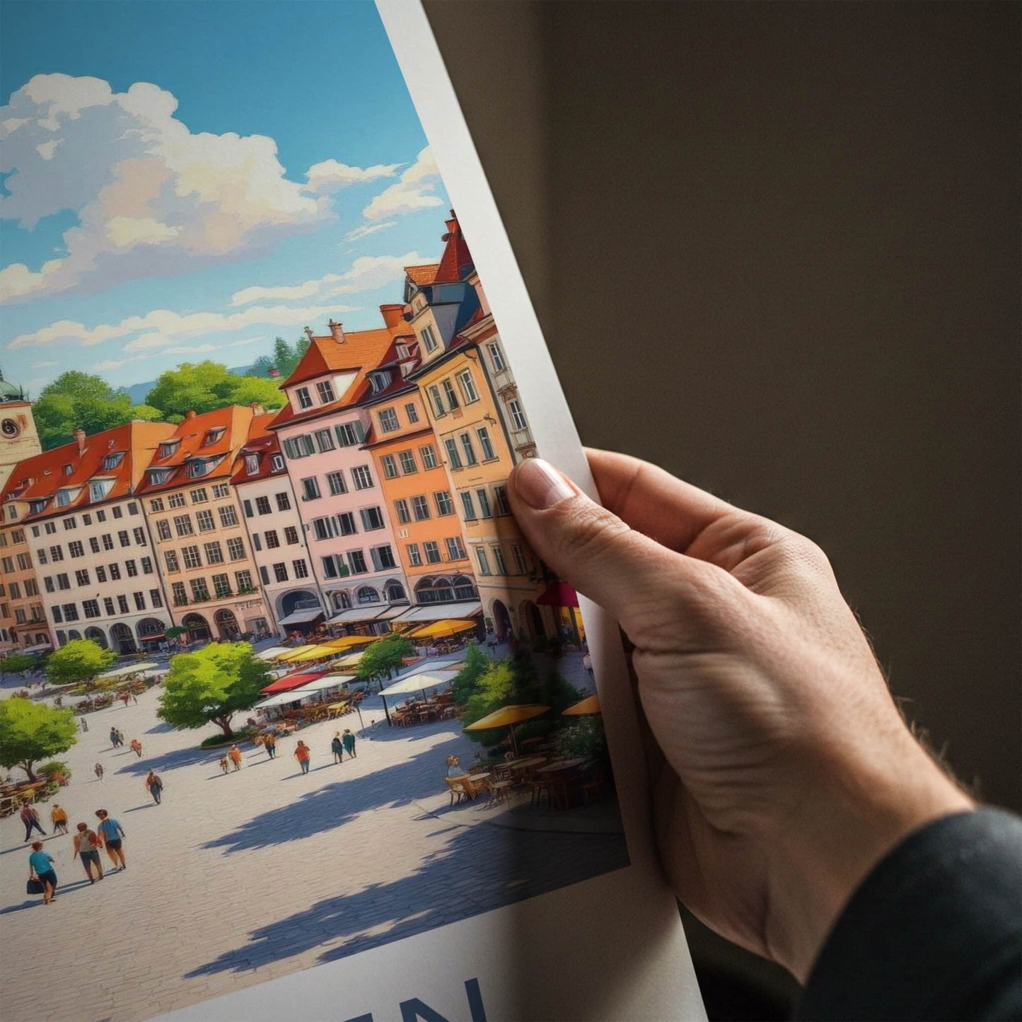 Munchen Poster - Germany Travel Art - Vibrant City Square Home Decor