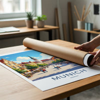 Munich Poster - Germany Travel Art - Historic Town Square Home Decor