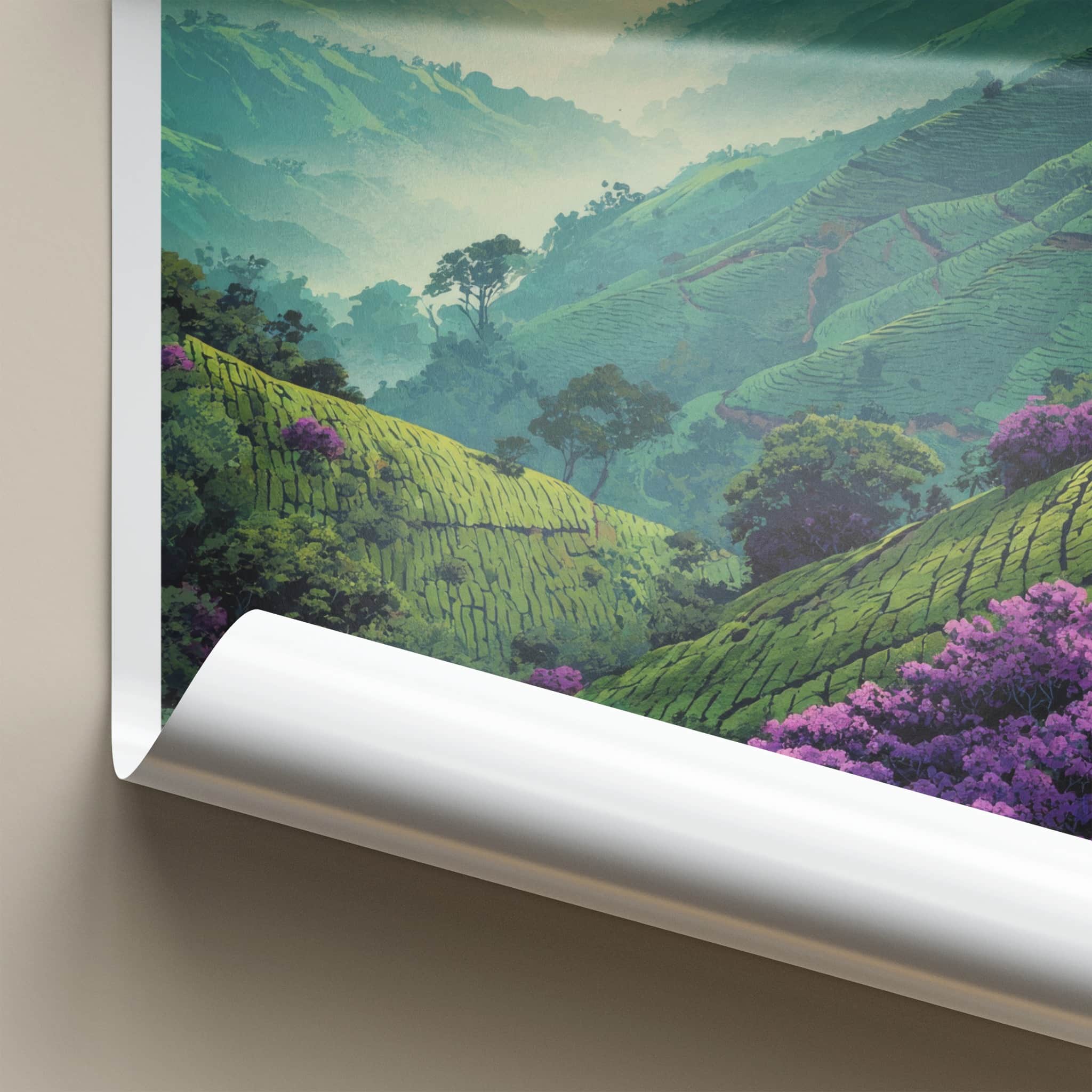 Munnar Poster - India Travel Art - Lush Kerala Hills Wall Decor