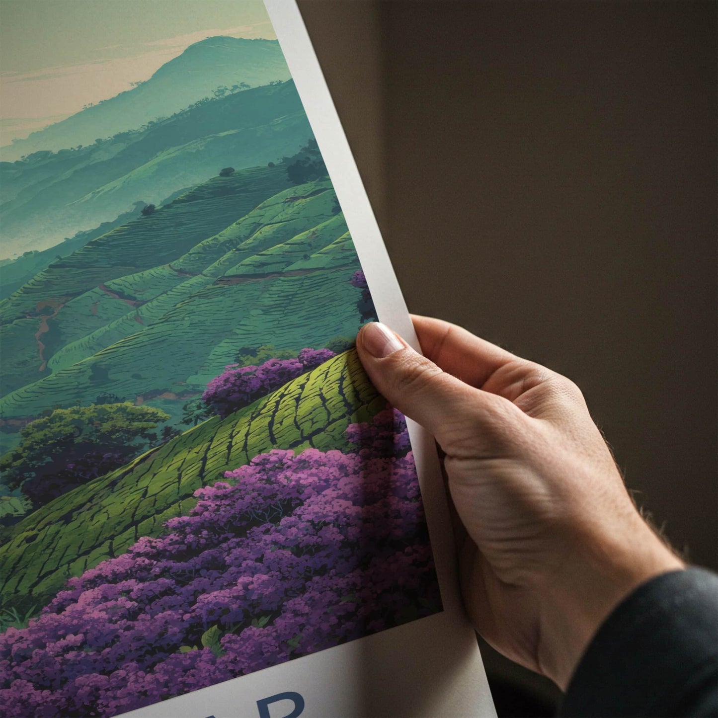 Munnar Poster - India Travel Art - Lush Kerala Hills Wall Decor