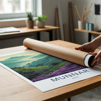Munnar Poster - India Travel Art - Lush Kerala Hills Wall Decor