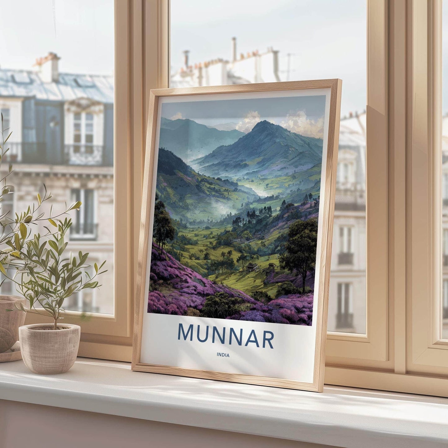 Munnar Poster - India Wall Art - Kerala Lush Green Valleys Home Decor