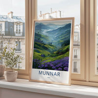 Munnar Poster - India Wall Art - Kerala Misty Mountain Tea Home Decor