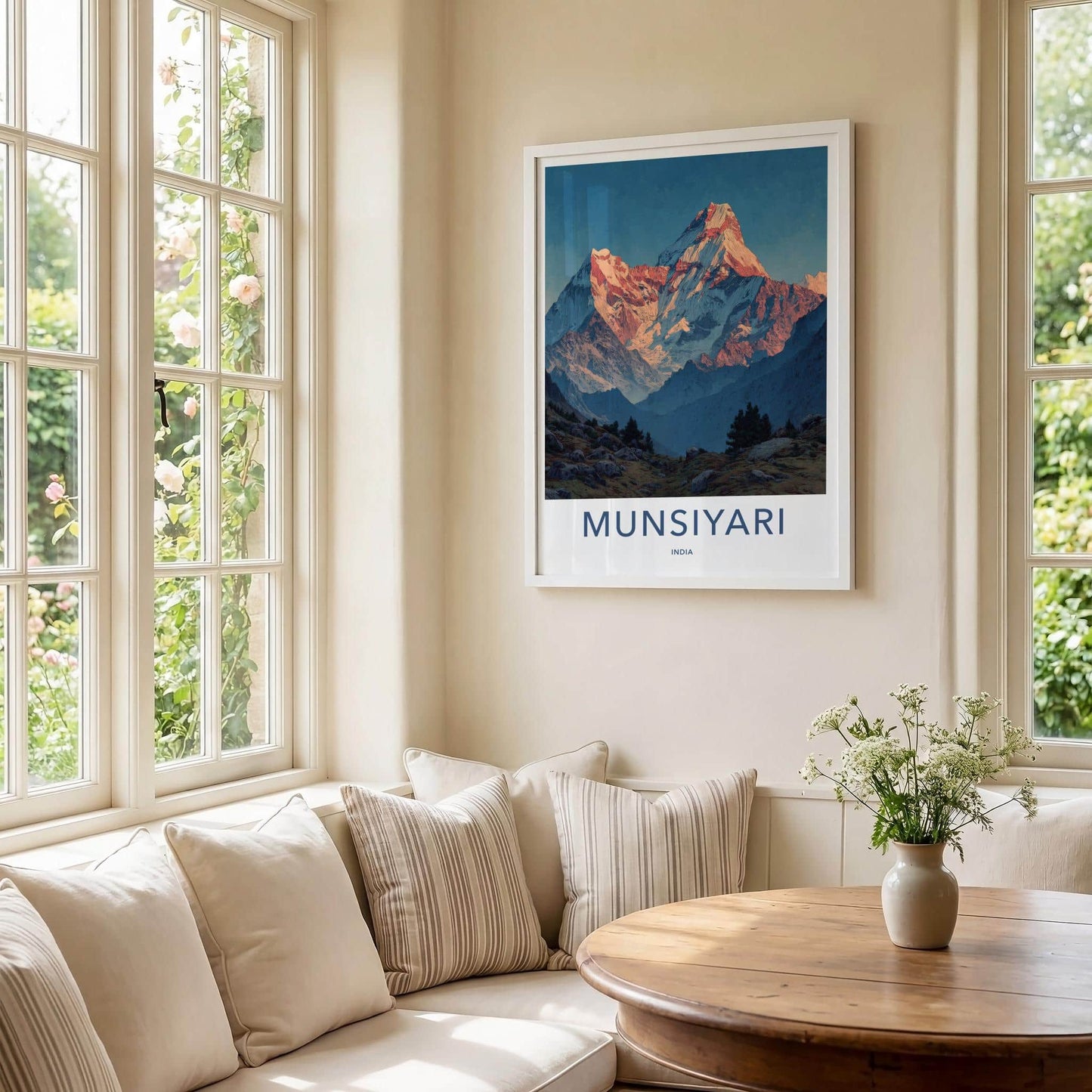 Munsiyari Poster - India Art Print - Uttarakhand Sunrise Mountain Peaks Home Art