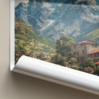 Munsiyari Poster - Uttarakhand Snowcapped Peak Adobe Houses Gallery Art