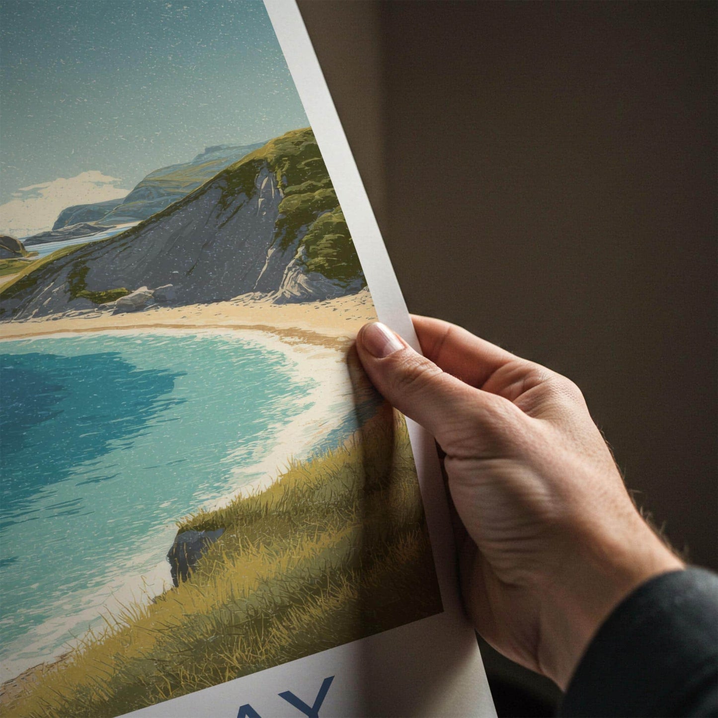 Mupe Bay Poster - England Travel Art - Sandy Cove Waters Home Decor