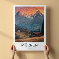 Murren Poster - Switzerland Framed Art - Sunset Valley Village Gallery Art