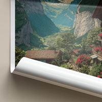 Murren Poster - Switzerland Travel Art - Swiss Alpine Village Home Decor