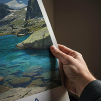 Musala Poster - Bulgaria Travel Art - Clear Mountain Lake Home Decor