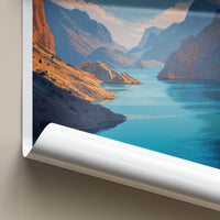 MUSANDAM Poster - Oman Travel Art - Dramatic Fjord Landscape Home Decor