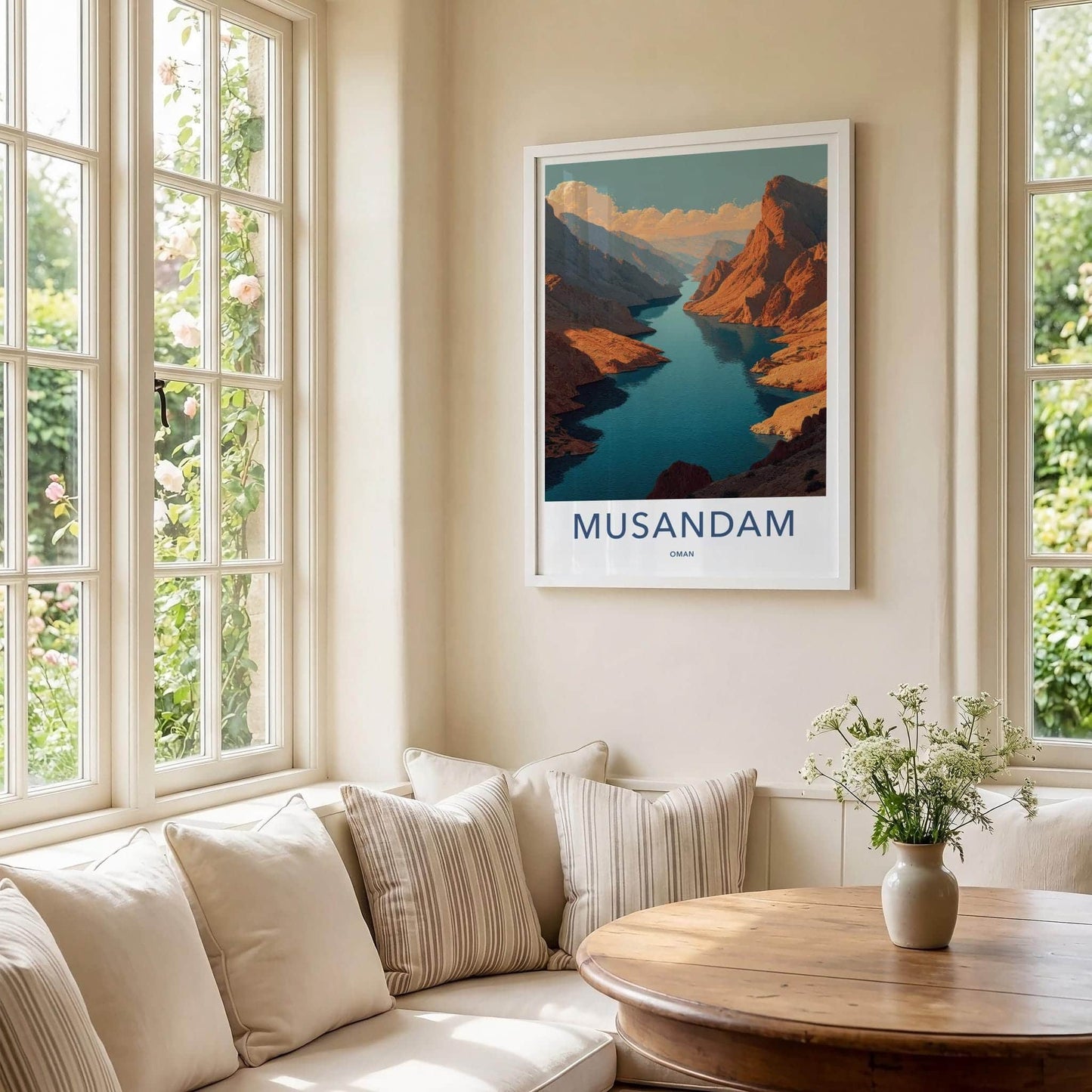Musandam Poster - Oman Travel Art - Majestic Fjord Landscape Home Decor
