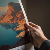 Musandam Poster - Oman Travel Art - Majestic Fjord Landscape Home Decor