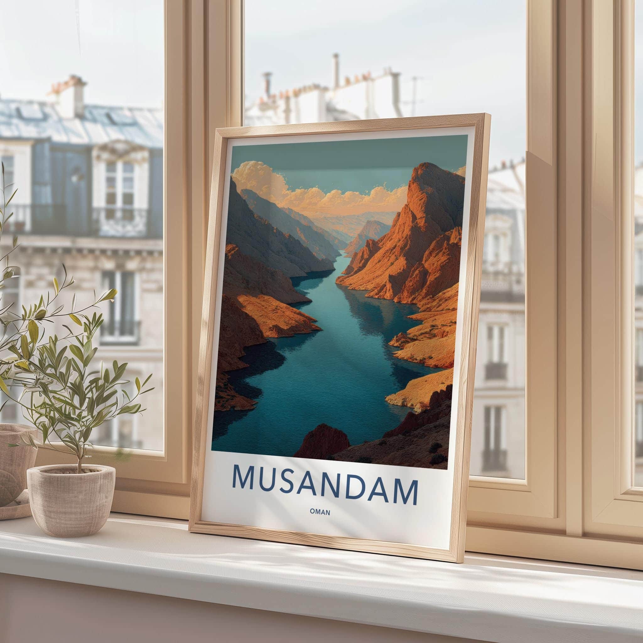 Musandam Poster - Oman Travel Art - Majestic Fjord Landscape Home Decor