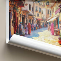Muttrah Souq Poster - Oman Travel Art - Bustling Market Street Home Decor