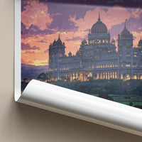 Mysore Palace Poster - India Art Print - Karnataka Palace Dusk Elephants Wall Decor