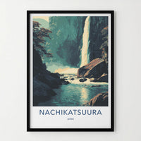 Nachikatsuura Poster - Japan Wall Art - Majestic Waterfall Scene Home Decor