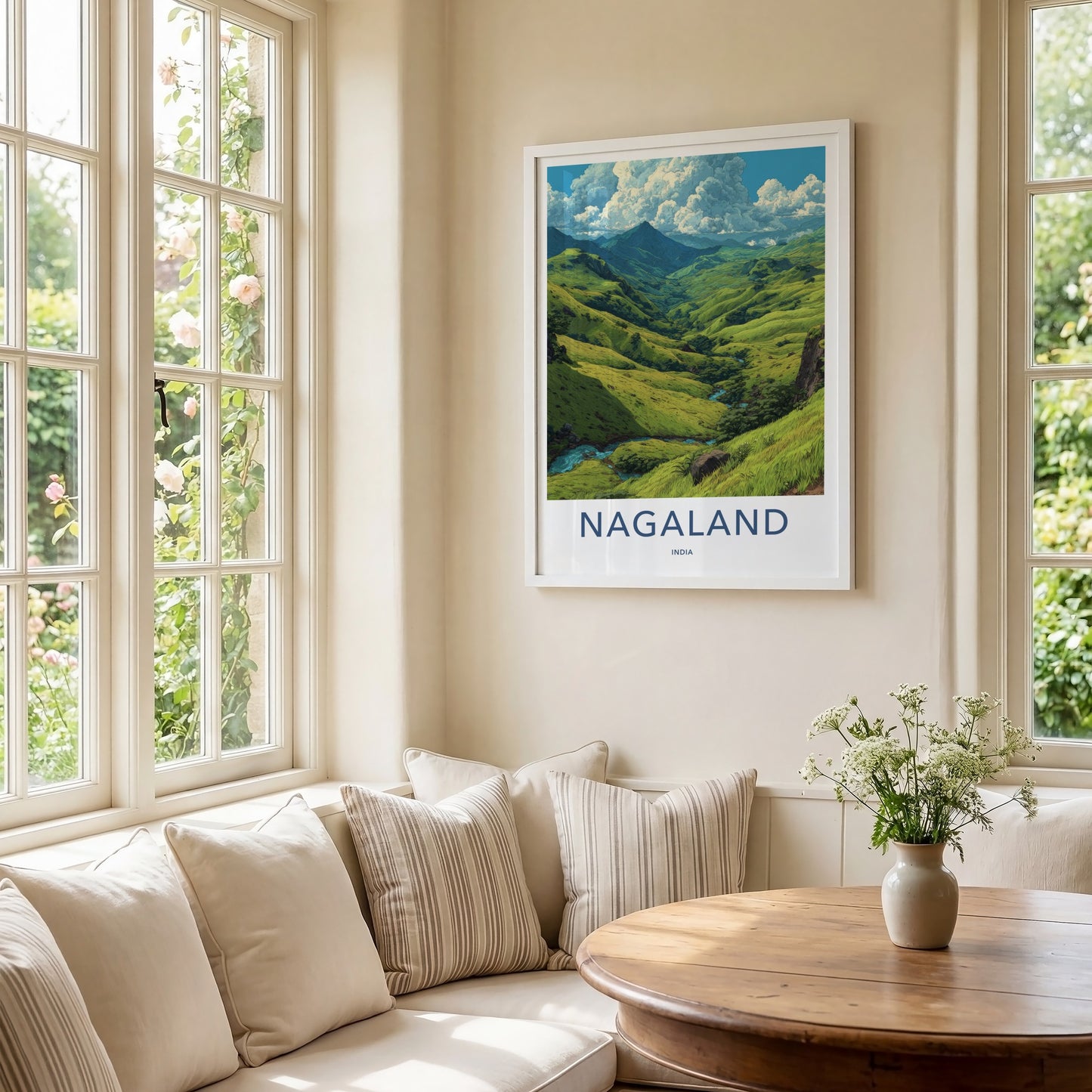 Nagaland Poster - India Travel Art - Green Valleys River Gallery Art