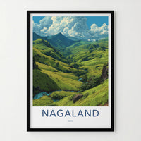 Nagaland Poster - India Travel Art - Green Valleys River Gallery Art