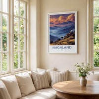 Nagaland Poster - India Travel Art - Misty Mountain Villages Home Decor