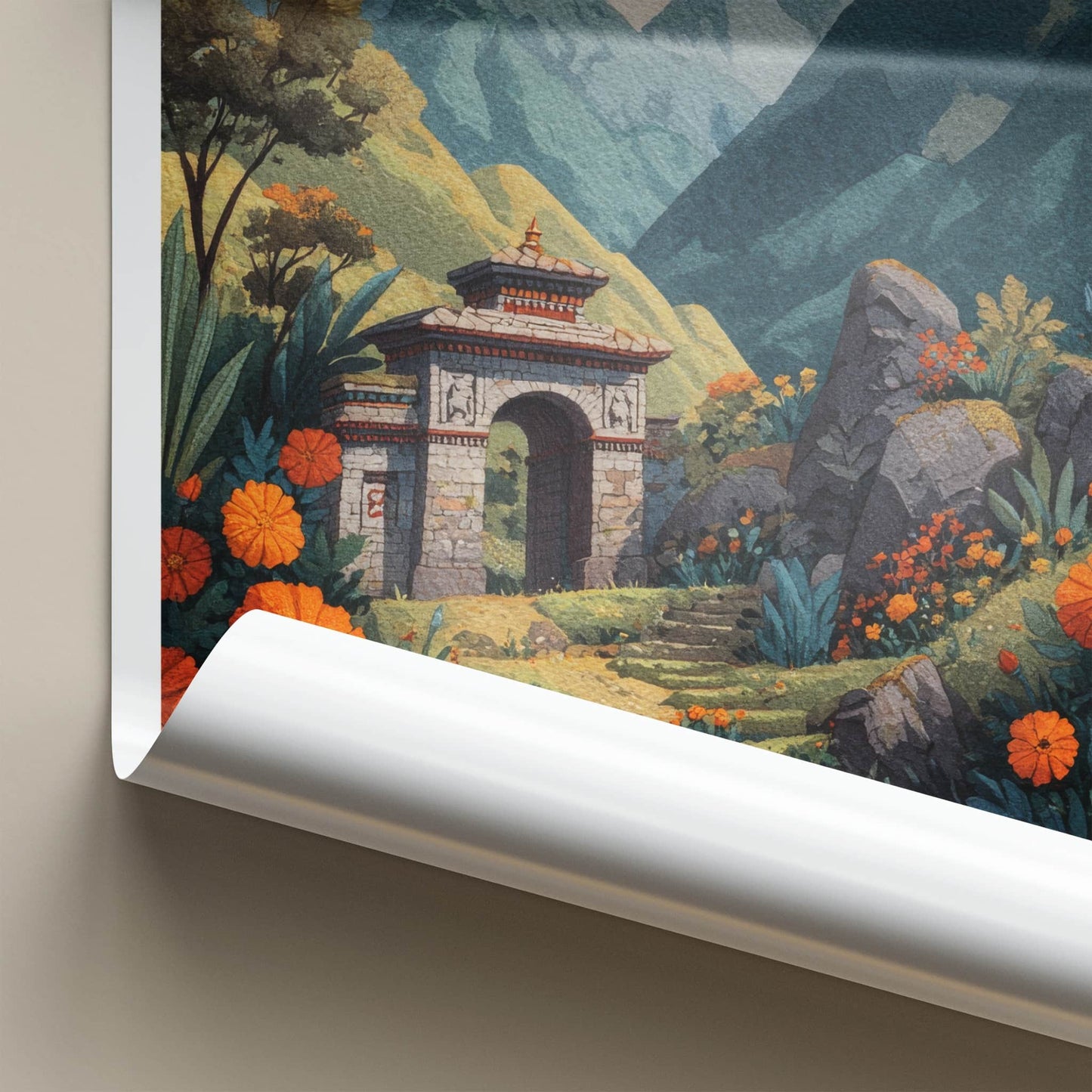 Nagaland Poster - India Travel Art - Nagaland Arch Mountains Home Decor