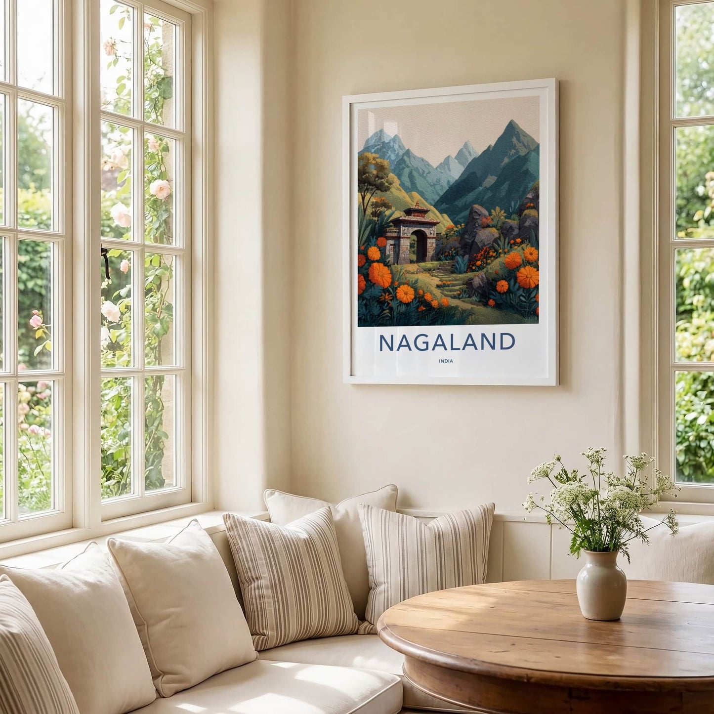 Nagaland Poster - India Travel Art - Nagaland Arch Mountains Home Decor