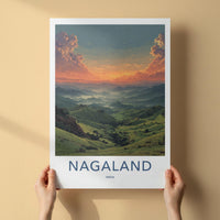 Nagaland Poster - India Travel Art - Nagaland Misty Mountains Home Decor