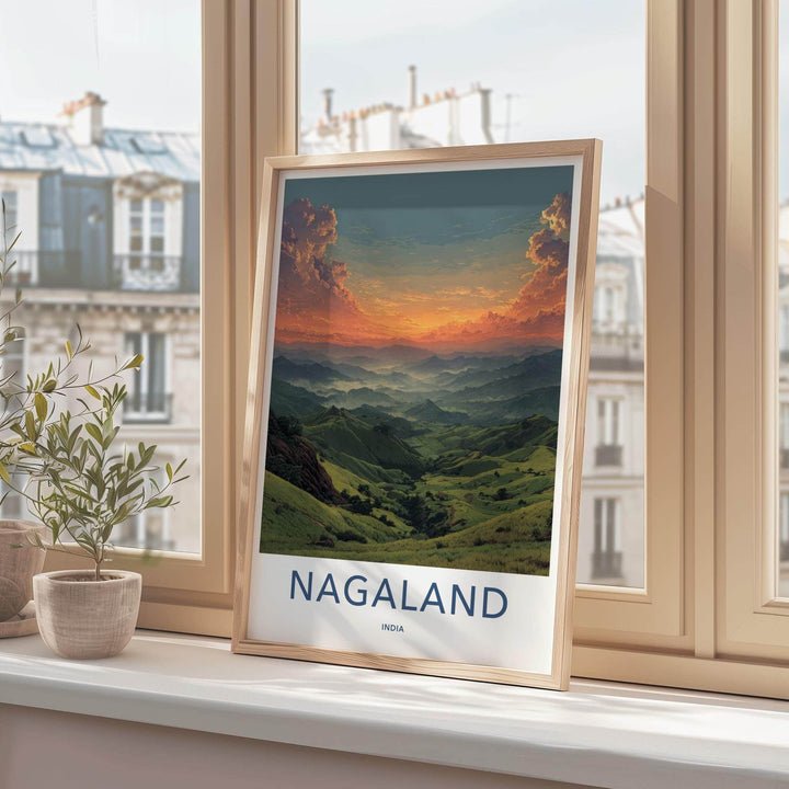 Nagaland Poster - India Travel Art - Nagaland Misty Mountains Home Decor
