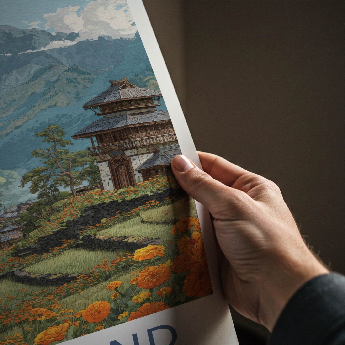 Nagaland Poster - India Travel Art - Nagaland Mountain Village Home Decor