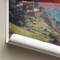 Nagaland Poster - India Travel Print - Layered Houses Nagaland Framed Decor