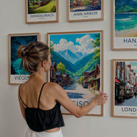 Nagiso Poster - Japan Travel Art - Mountain Valley Town Home Decor