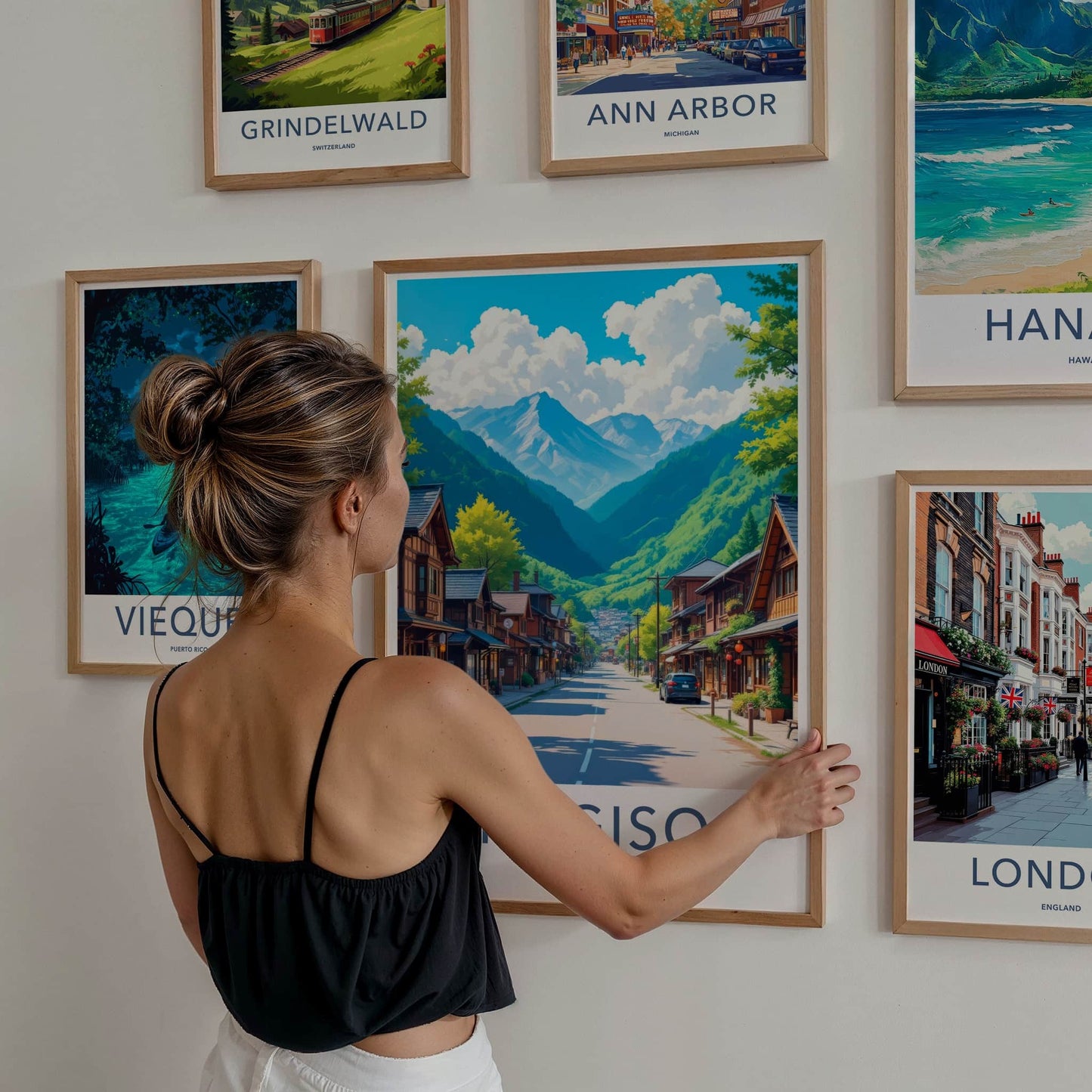 Nagiso Poster - Japan Travel Art - Mountain Valley Town Home Decor