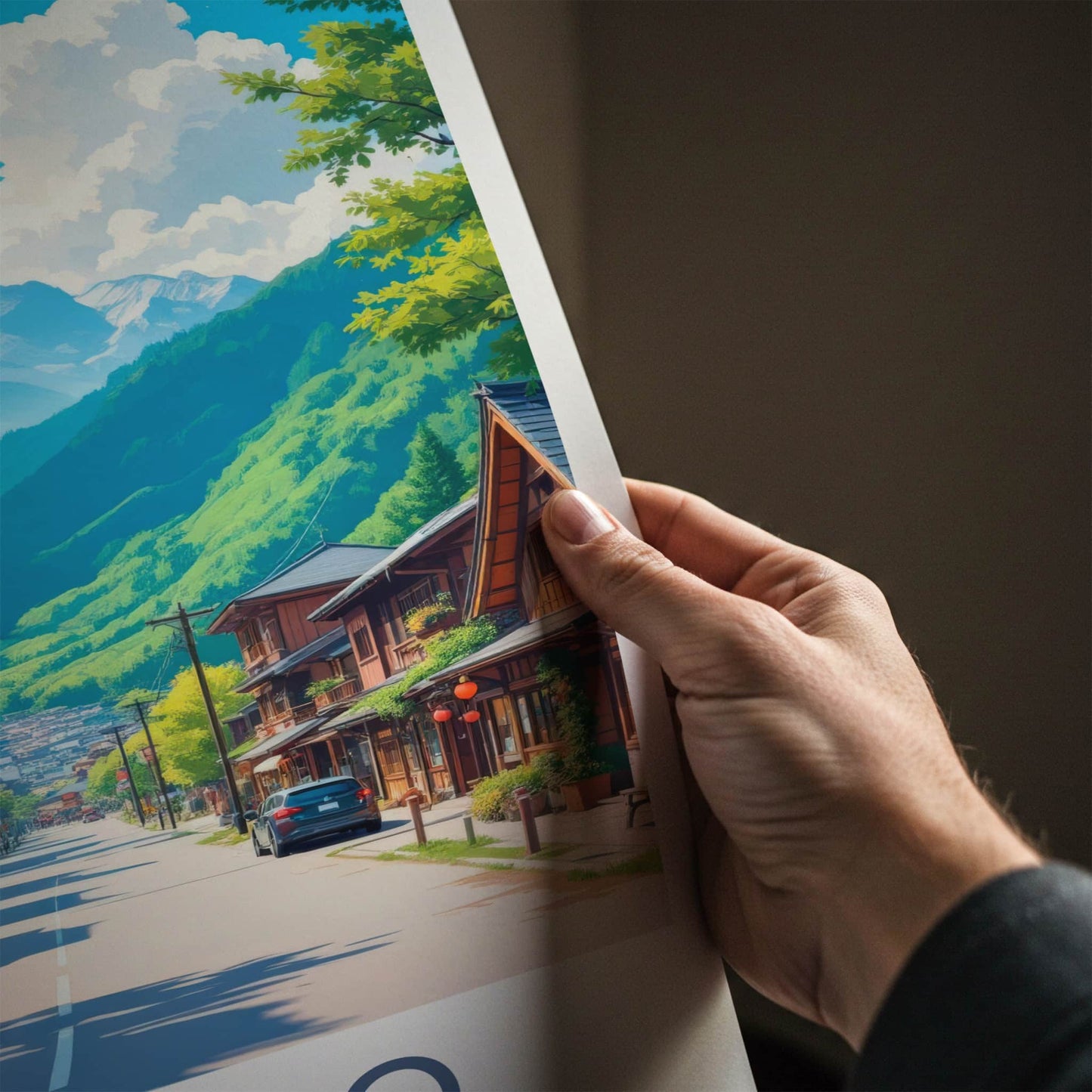 Nagiso Poster - Japan Travel Art - Mountain Valley Town Home Decor