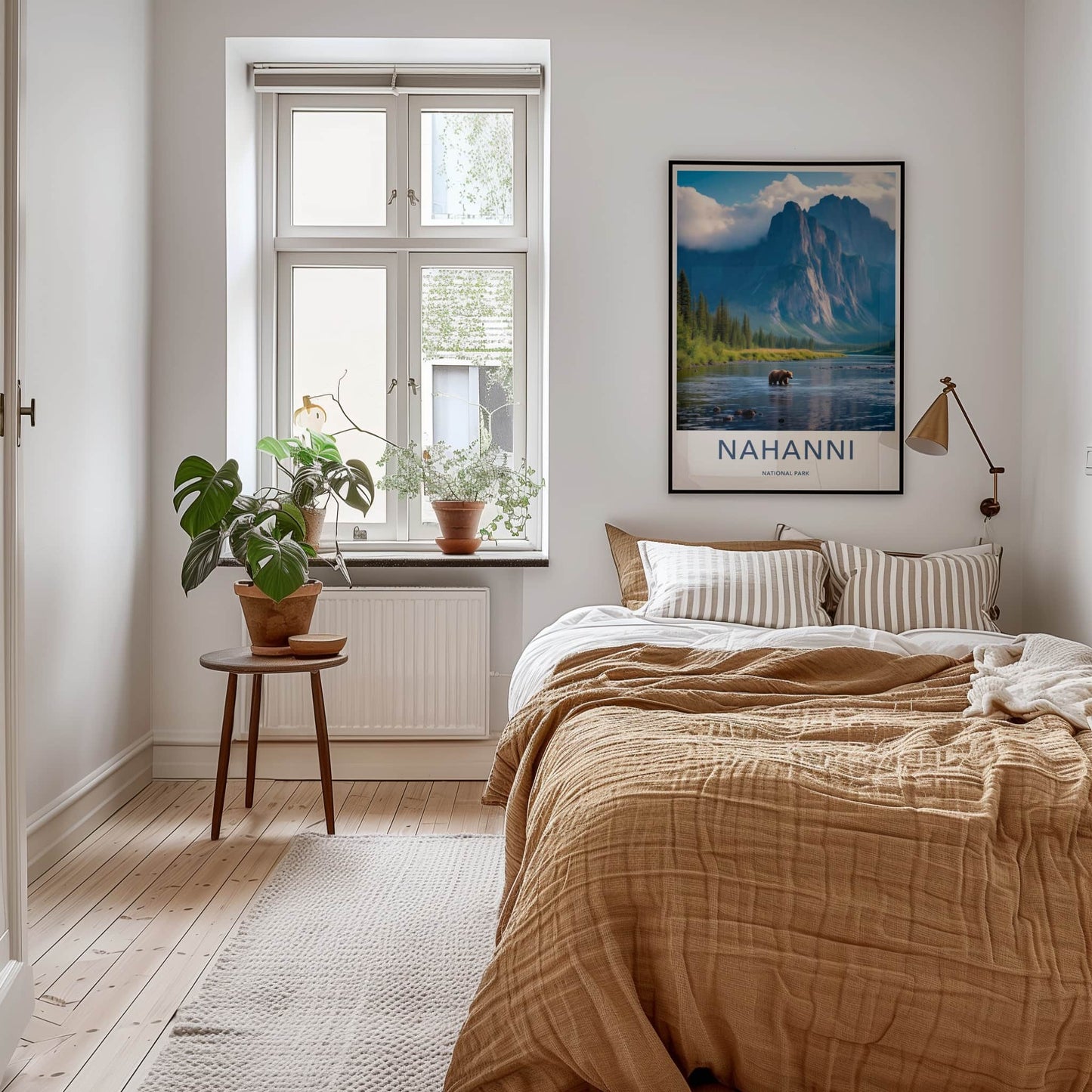 Nahanni National Park Poster - Canada Travel Art - Grizzly Mountain River Home Decor