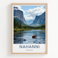 Nahanni National Park Poster - Canada Travel Art - Wild Bear River Home Decor