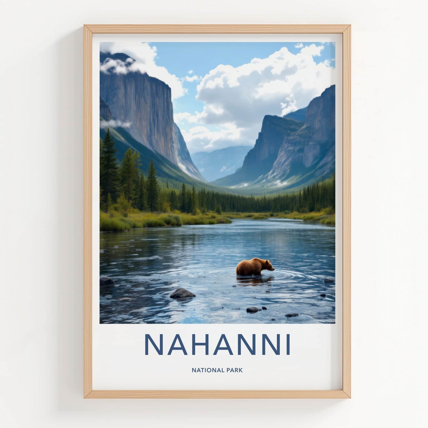 Nahanni National Park Poster - Canada Travel Art - Wild Bear River Home Decor
