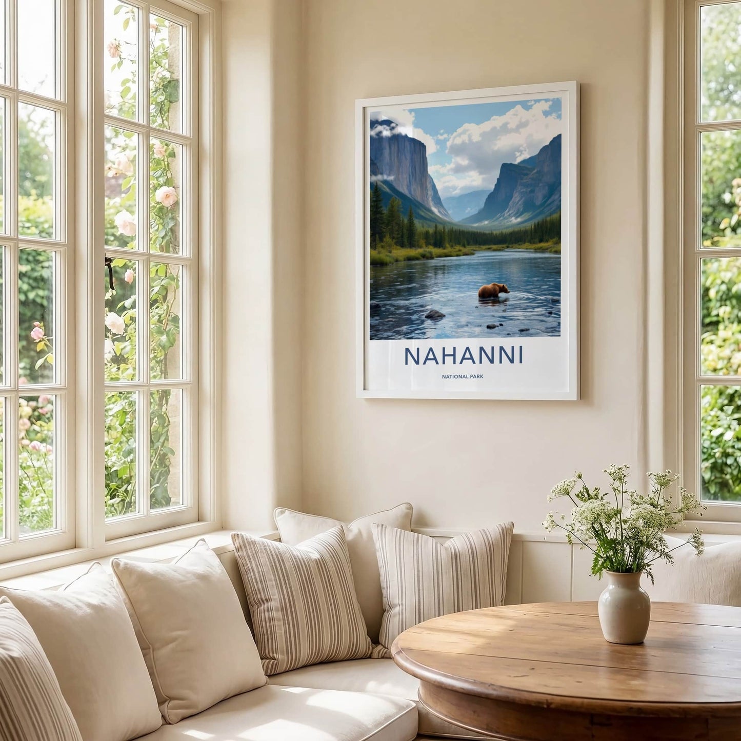 Nahanni National Park Poster - Canada Travel Art - Wild Bear River Home Decor