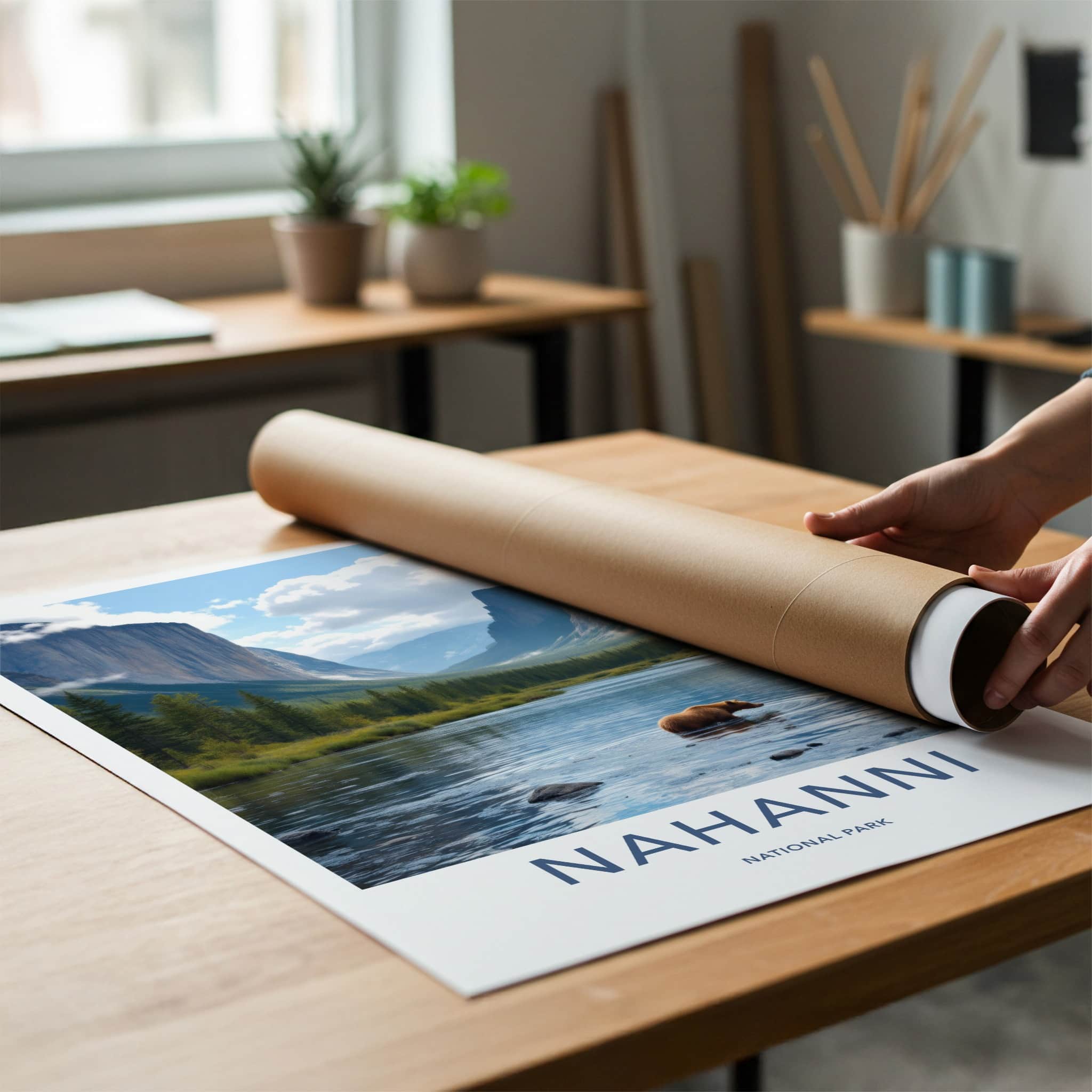 Nahanni National Park Poster - Canada Travel Art - Wild Bear River Home Decor