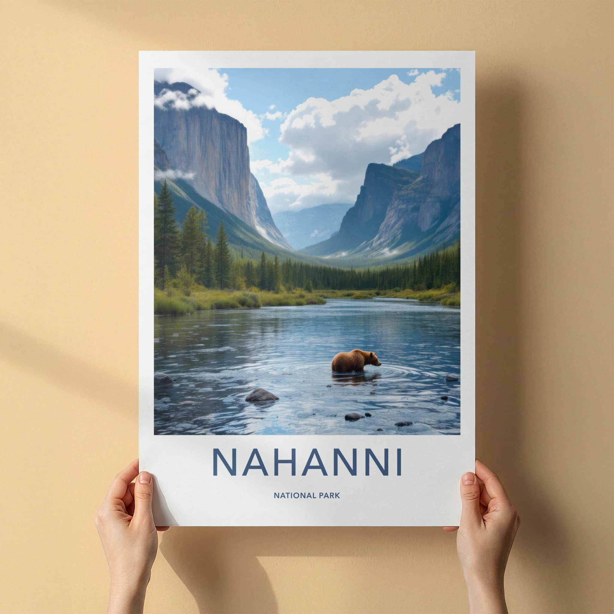 Nahanni National Park Poster - Canada Travel Art - Wild Bear River Home Decor