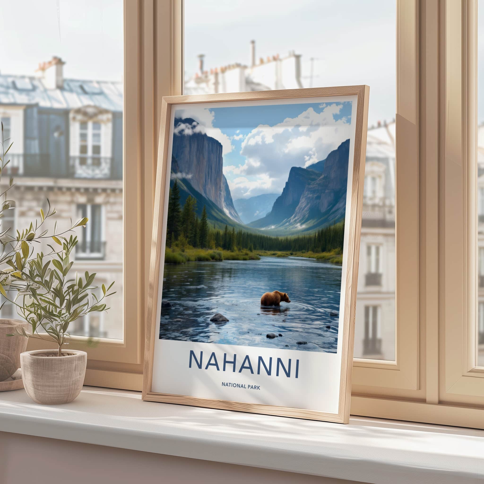 Nahanni National Park Poster - Canada Travel Art - Wild Bear River Home Decor