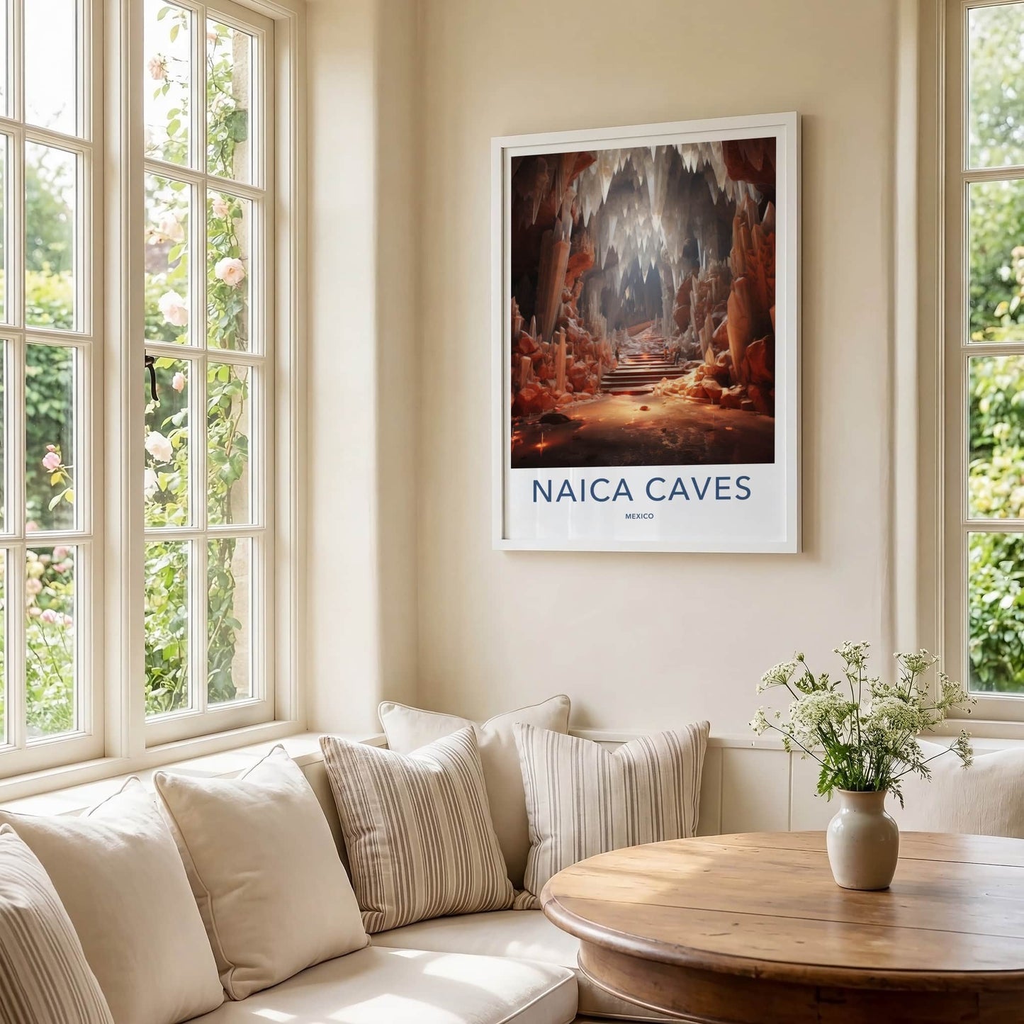 Naica Caves Poster - Mexico Travel Art - Giant Crystal Cavern Home Decor