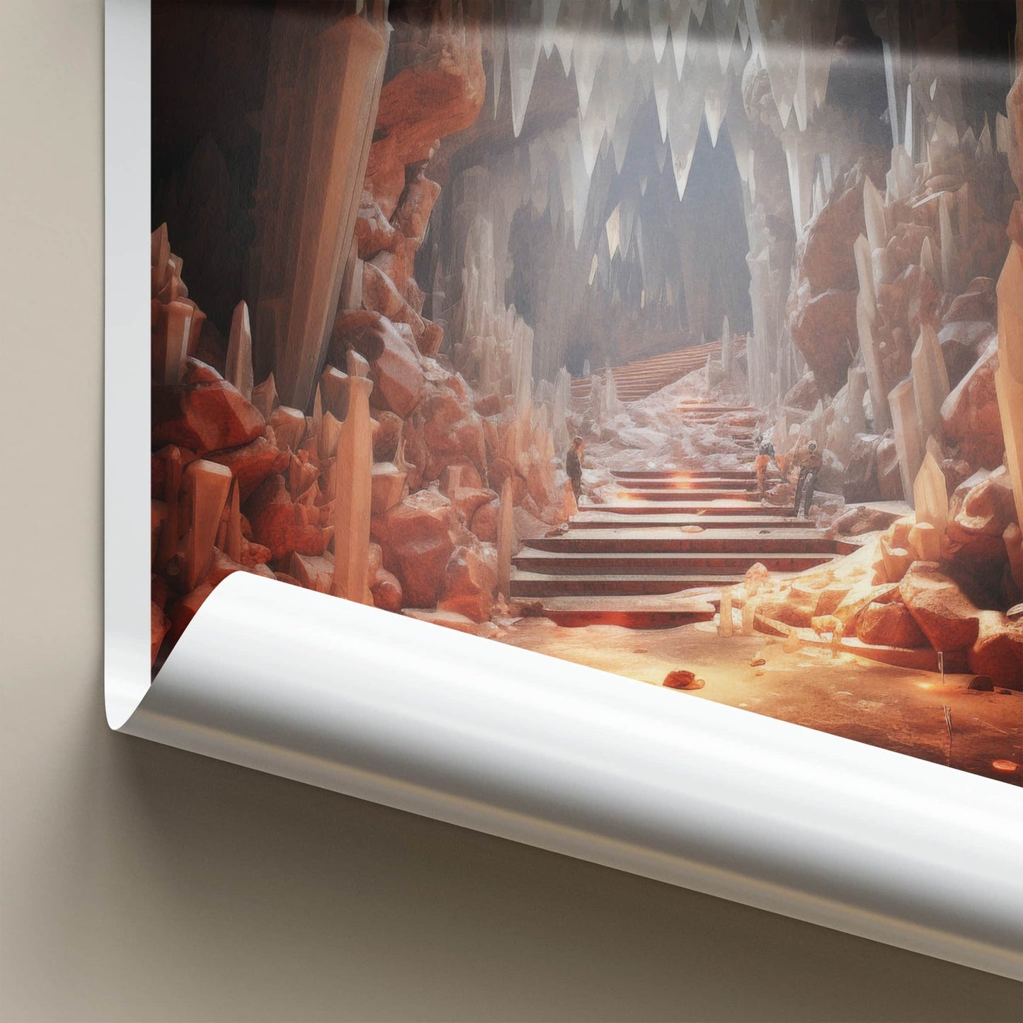 Naica Caves Poster - Mexico Travel Art - Giant Crystal Cavern Home Decor